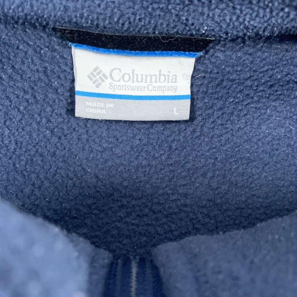 Columbia Fleece Jacket Mens Large Blue Colorblock Full Zip WM3220 Outdoor - Picture 5 of 16
